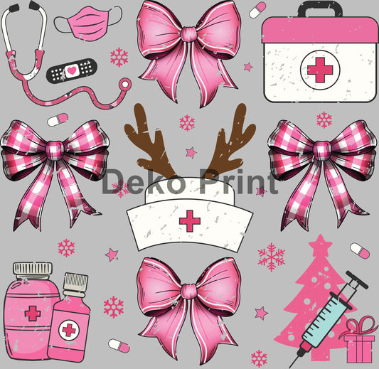 DTF PRINT Nurse Christmas