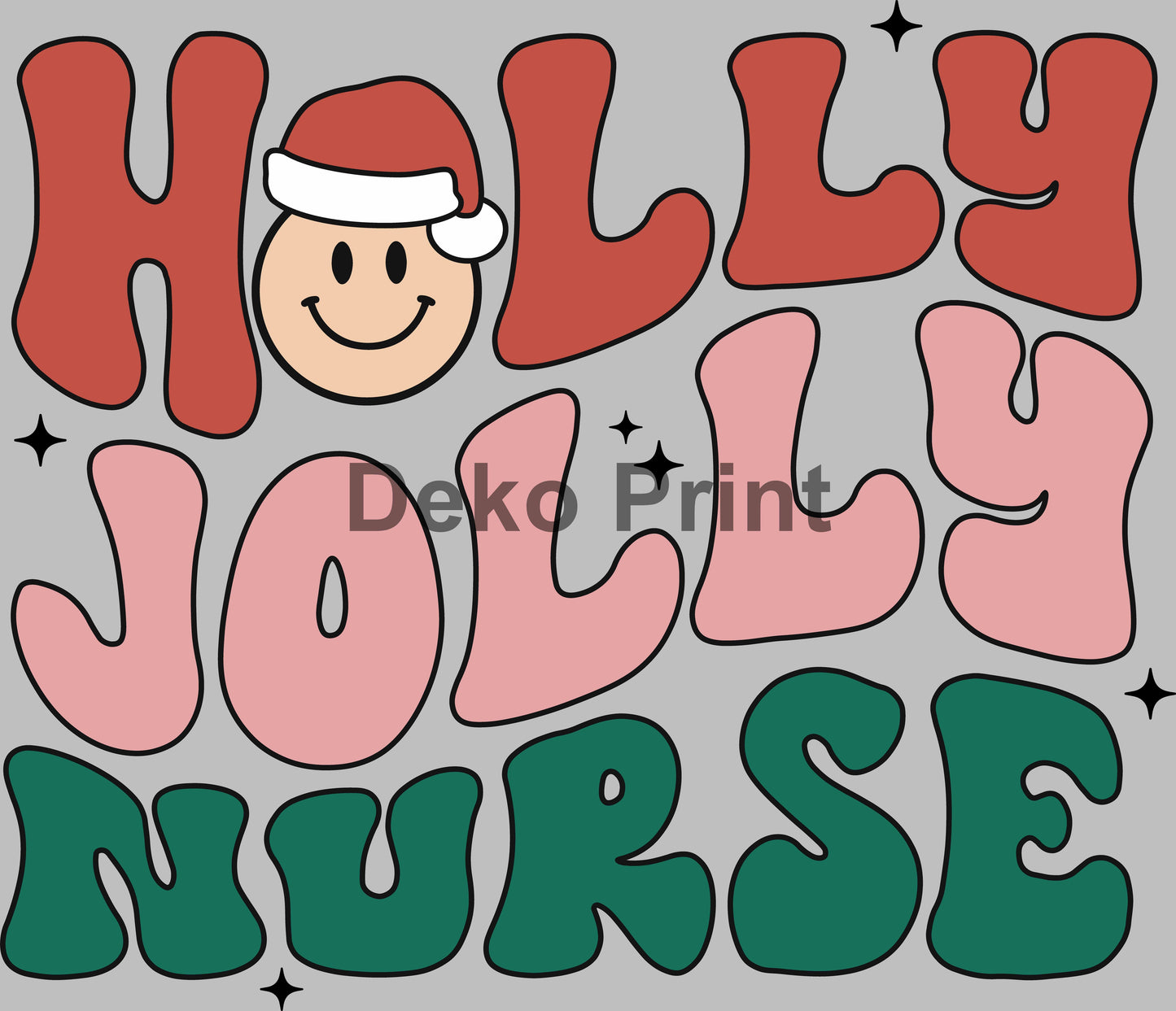 DTF PRINT Nurse Christmas